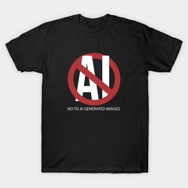 no to ai generated images T-Shirt by Punk Fashion